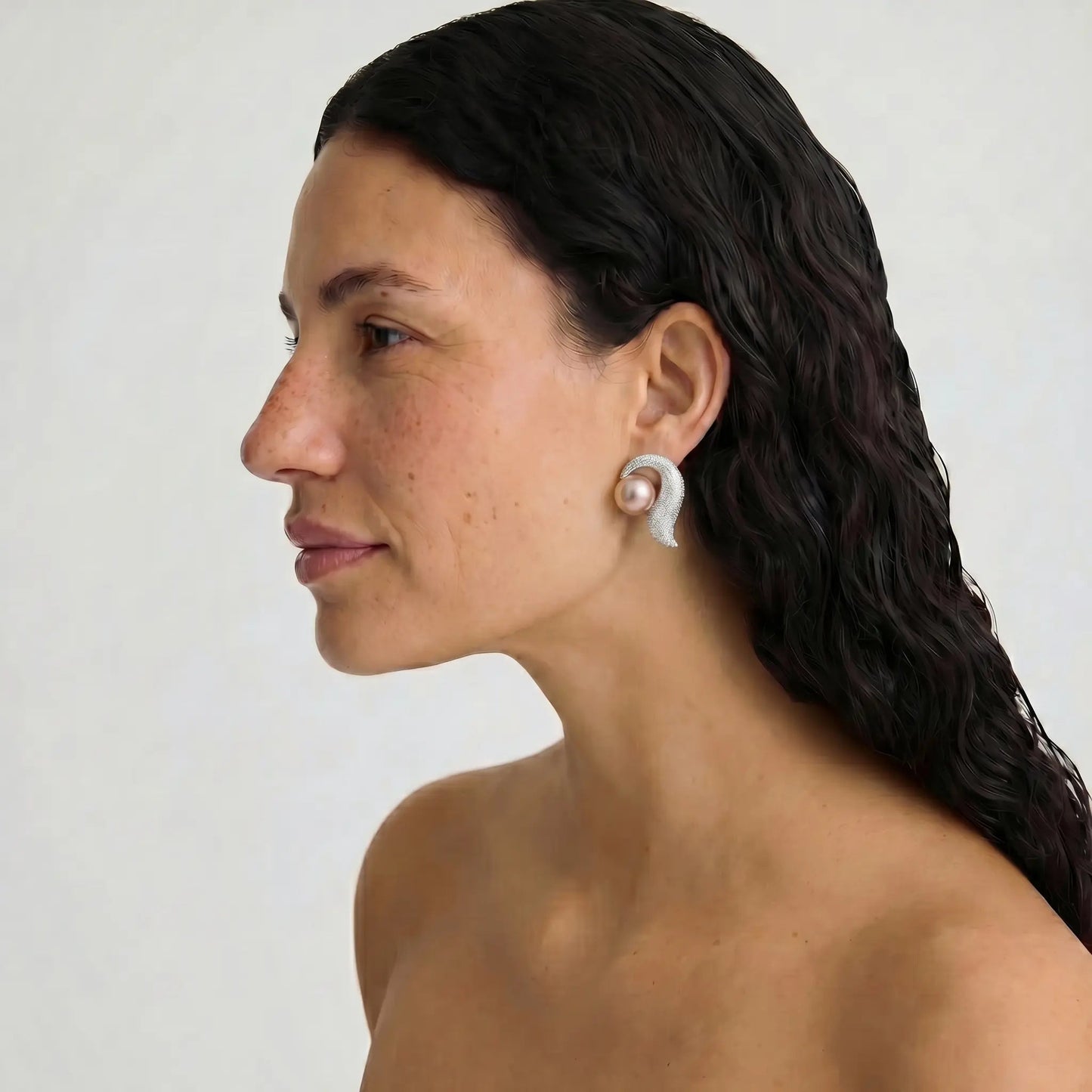 Aurora Pearl Wave Earrings - Voisson