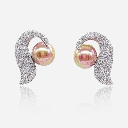 Aurora Pearl Wave Earrings - Voisson