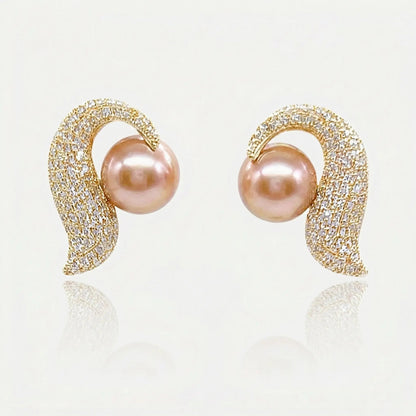 Aurora Pearl Wave Earrings - Voisson