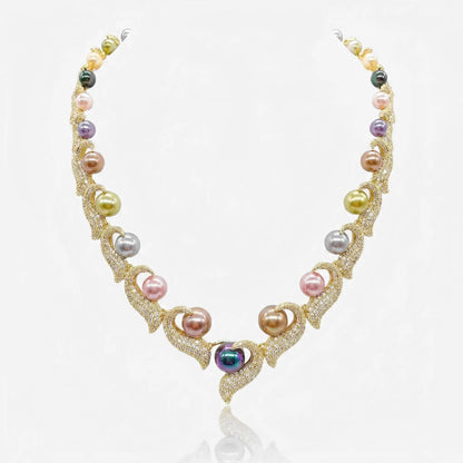 Aurora Pearl Wave Necklace - Voisson