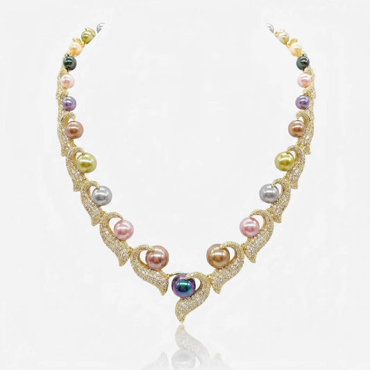 Aurora Pearl Wave Necklace - Voisson