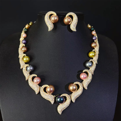 Aurora Pearl Wave Necklace - Voisson