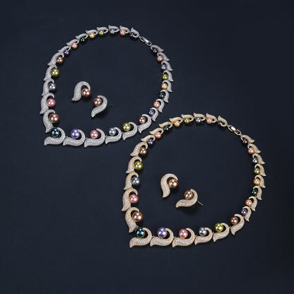 Aurora Pearl Wave Necklace - Voisson