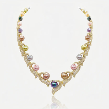 Aurora Pearl Wave Necklace - Voisson