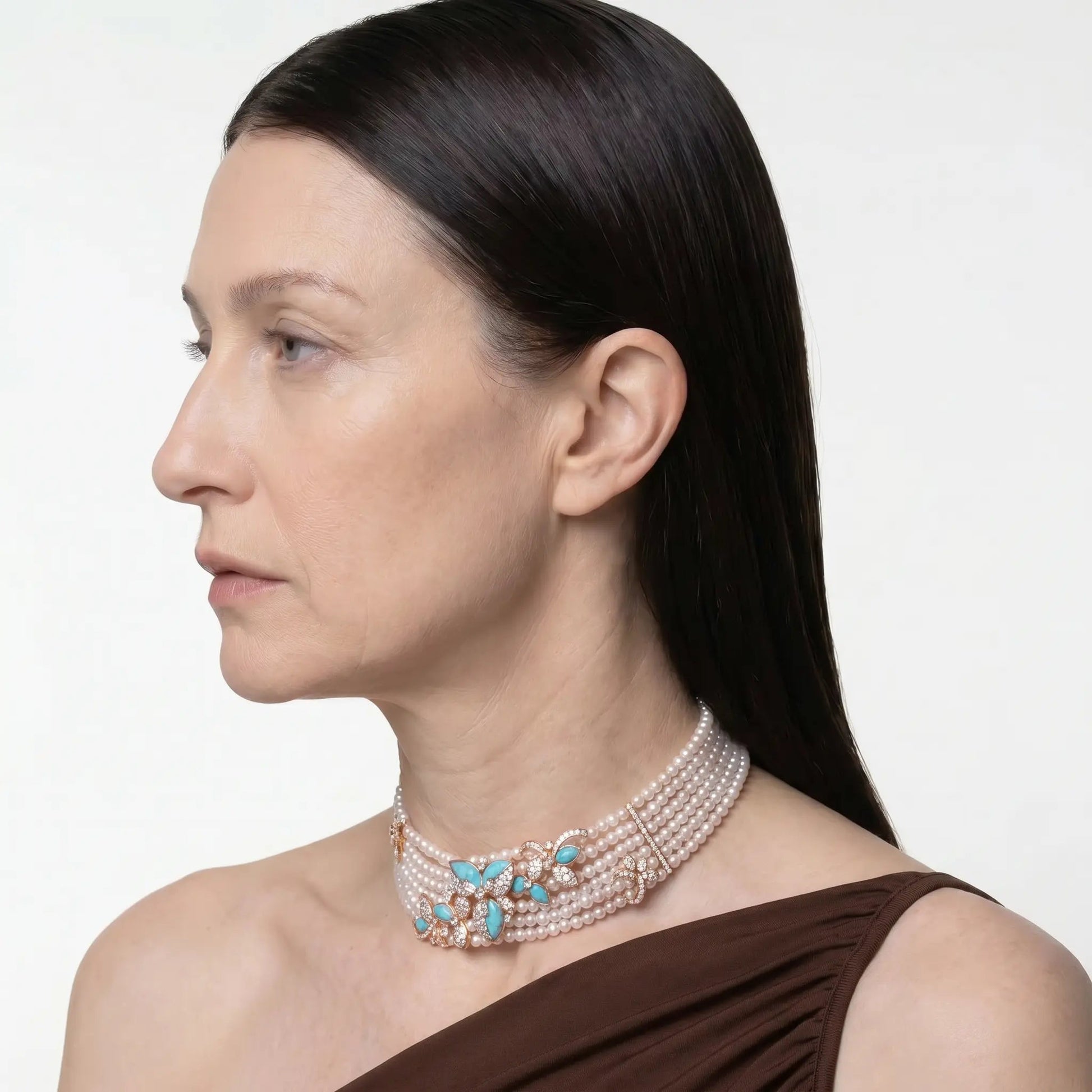 Azure Fleur Pearl Necklace - Voisson