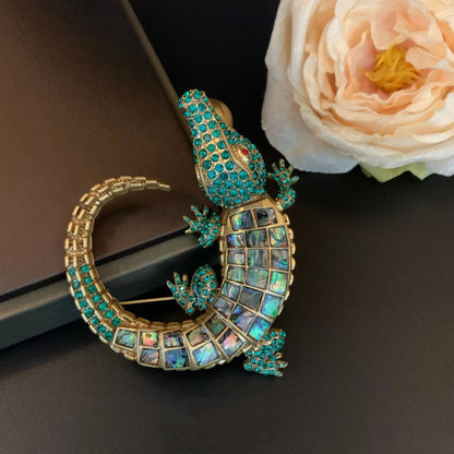 Azure Gecko Brooch - Voisson
