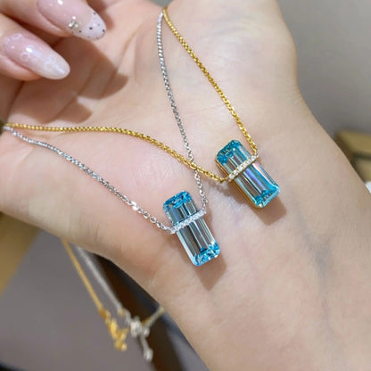 Azure Prism 925 Silver Necklace - Voisson
