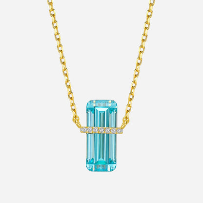 Azure Prism 925 Silver Necklace - Voisson