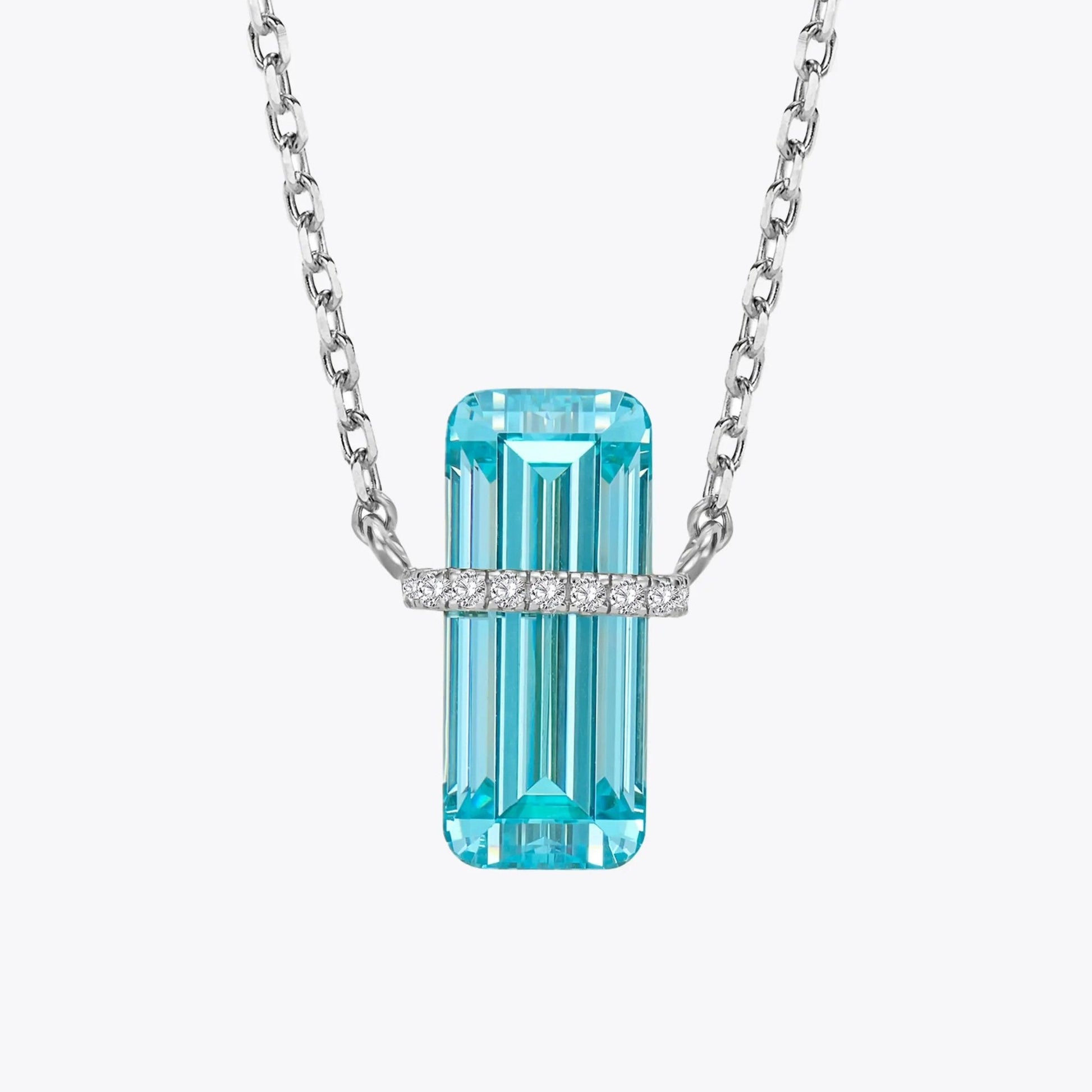 Azure Prism 925 Silver Necklace - Voisson
