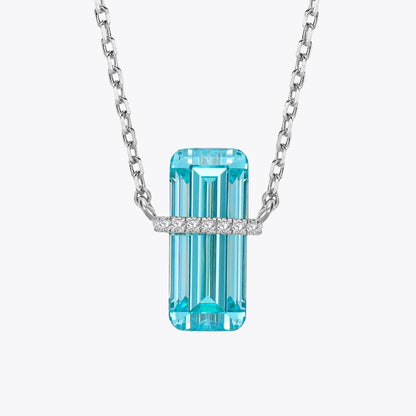 Azure Prism 925 Silver Necklace - Voisson