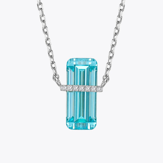 Azure Prism 925 Silver Necklace - Voisson