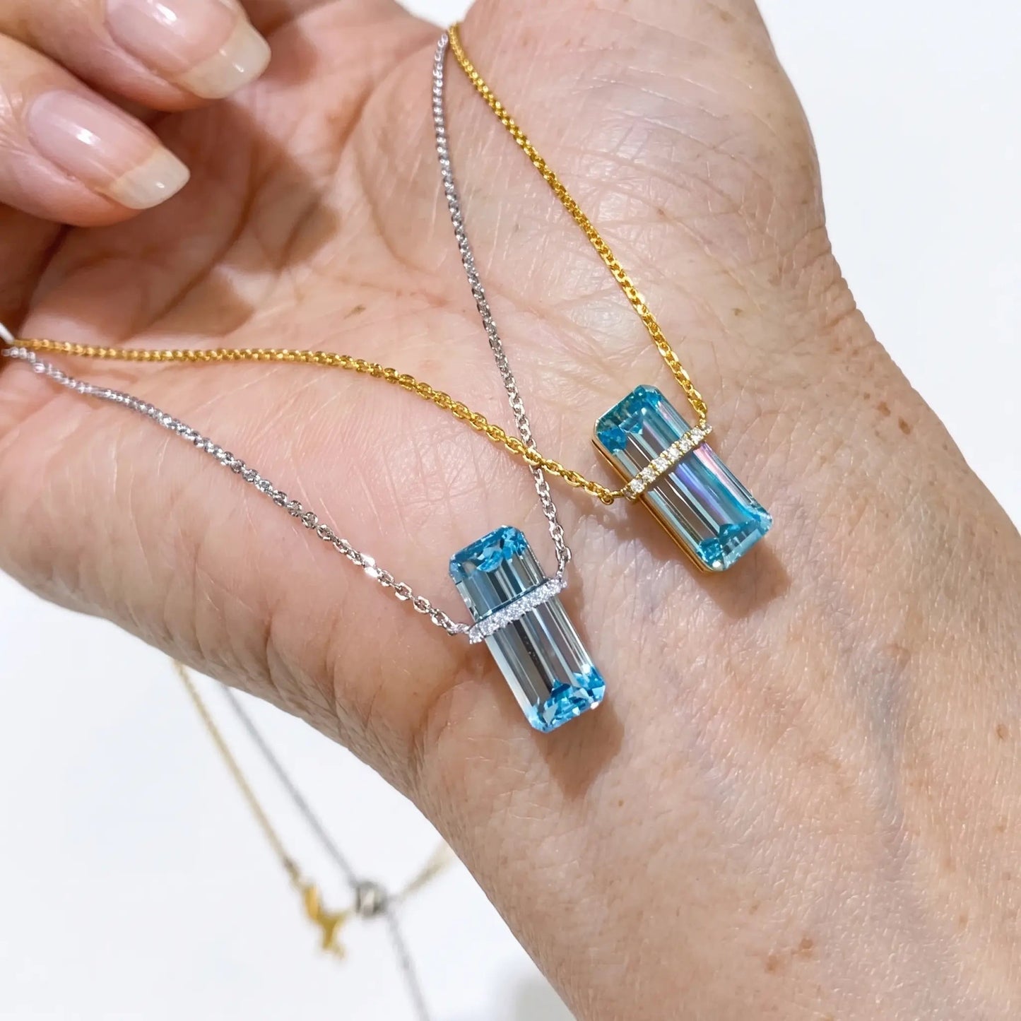 Azure Prism 925 Silver Necklace - Voisson
