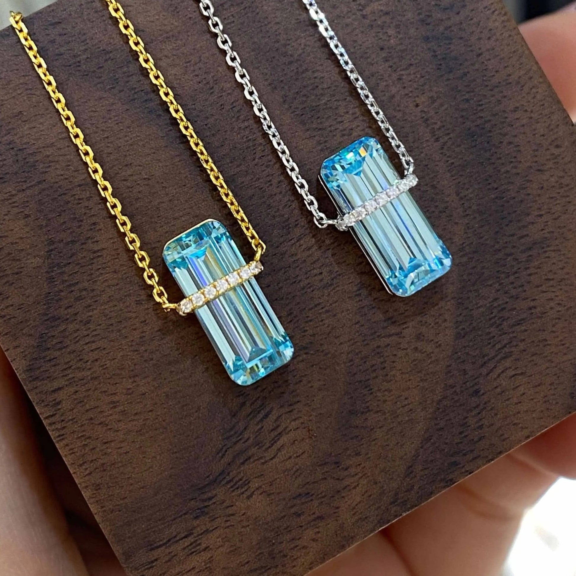 Azure Prism 925 Silver Necklace - Voisson