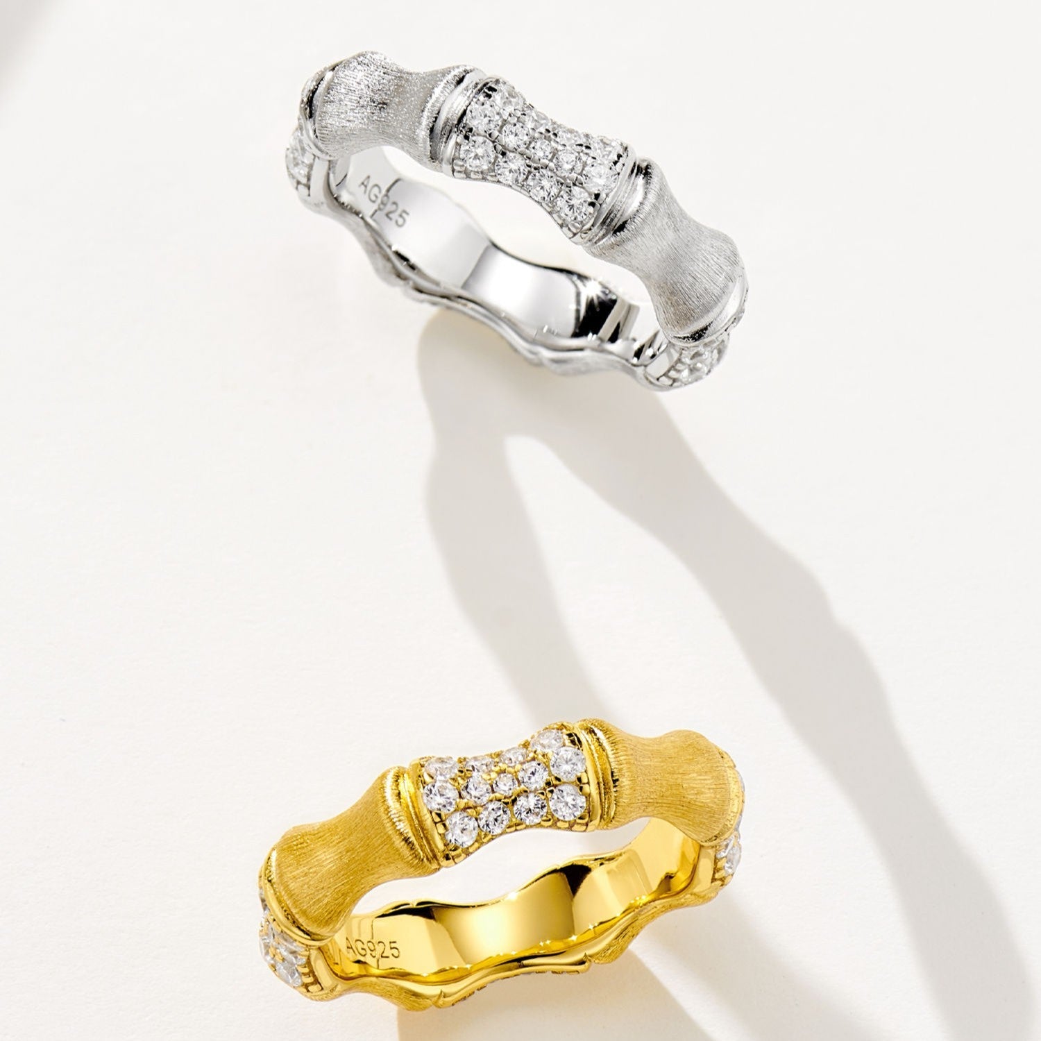 Bamboo Luxe 925 Silver Ring - Voisson