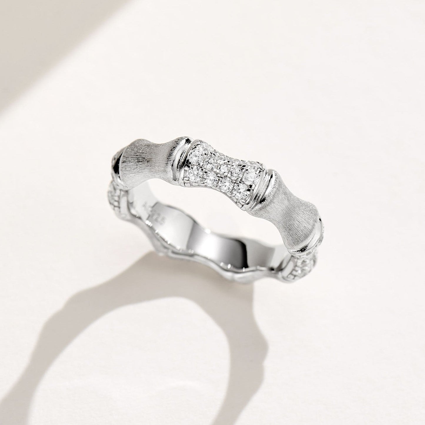 Bamboo Luxe 925 Silver Ring - Voisson