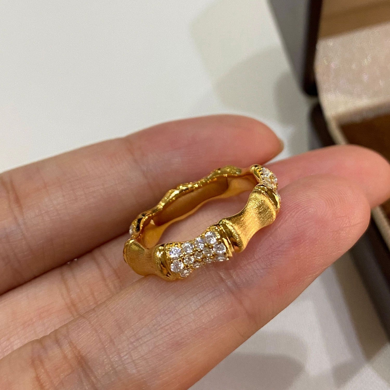 Bamboo Luxe 925 Silver Ring - Voisson