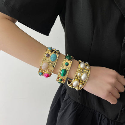 Baroque Pebble Cuff - Voisson