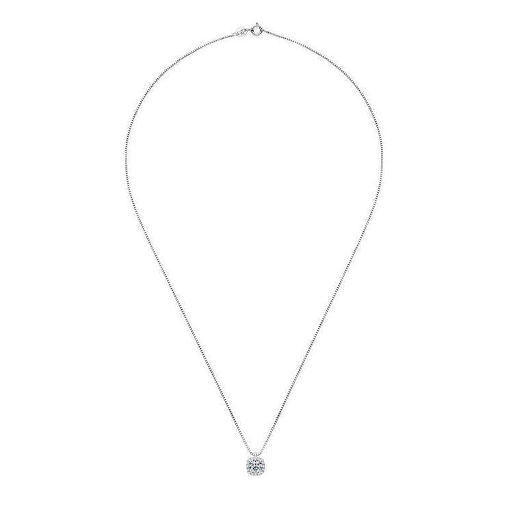 Baroquette 0.5Ct Moissanite 925 Silver Necklace - Voisson