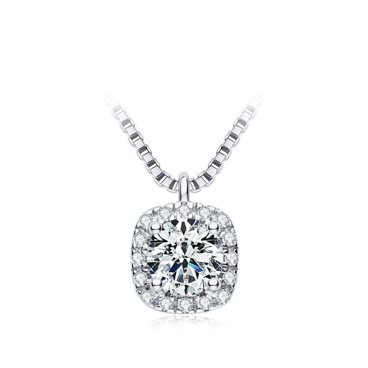 Baroquette 0.5Ct Moissanite 925 Silver Necklace - Voisson