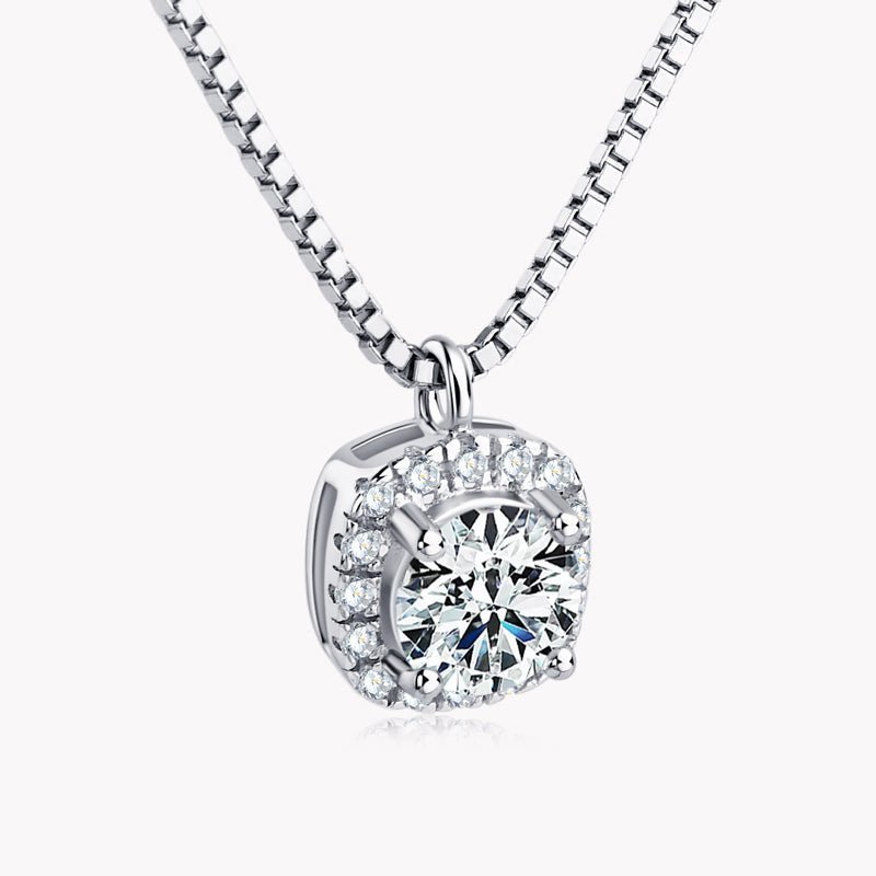 Baroquette 0.5Ct Moissanite 925 Silver Necklace - Voisson