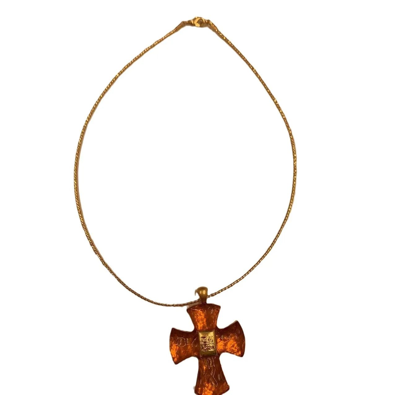 Bavaria Glass Vintage Cross Necklace - Voisson