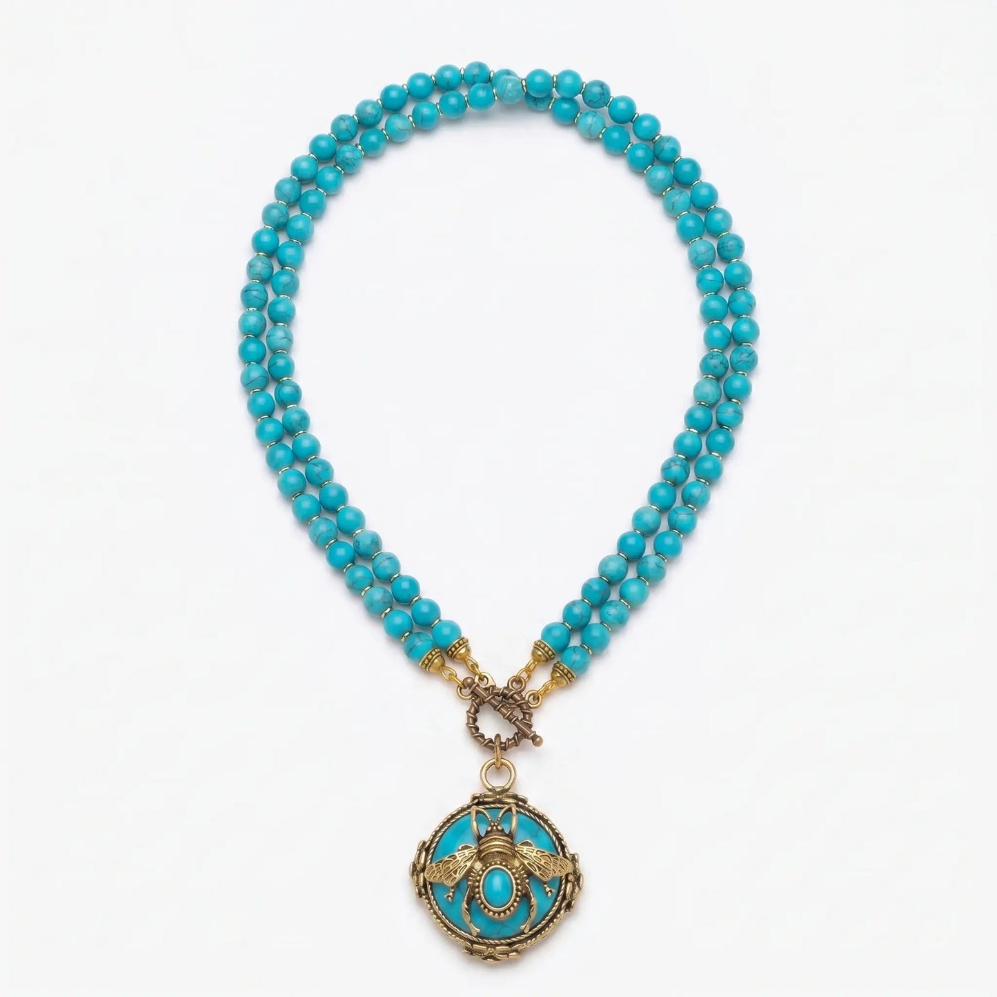 BeeQueen Vintage Natural Agate Necklace - Voisson