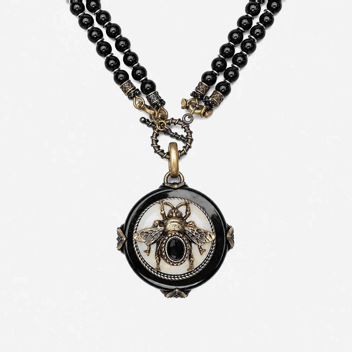 BeeQueen Vintage Natural Agate Necklace - Voisson