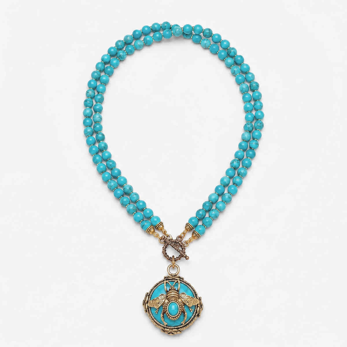 BeeQueen Vintage Natural Agate Necklace - Voisson