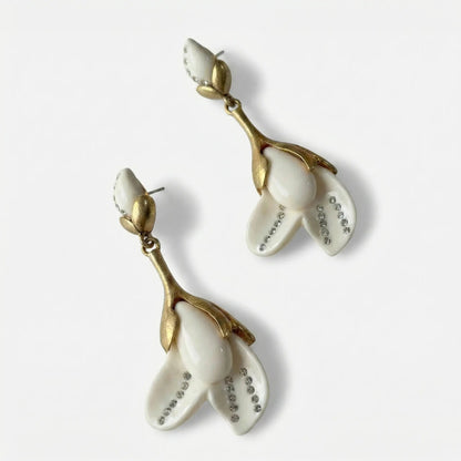 Blooming Magnolia Retro Flower Earrings - Voisson