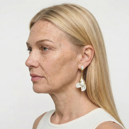 Blooming Magnolia Retro Flower Earrings - Voisson