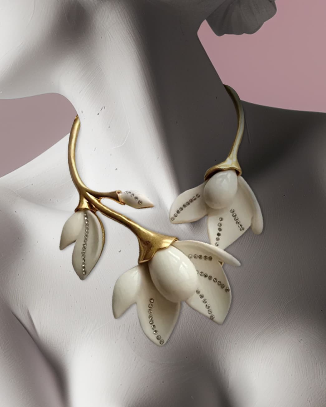 Blooming Magnolia Retro Flower Necklace - Voisson