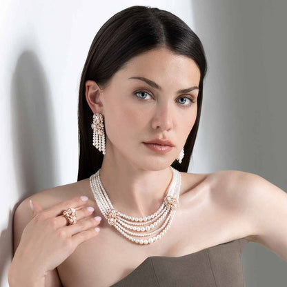 Blossom Royale Pearl Earrings - Voisson