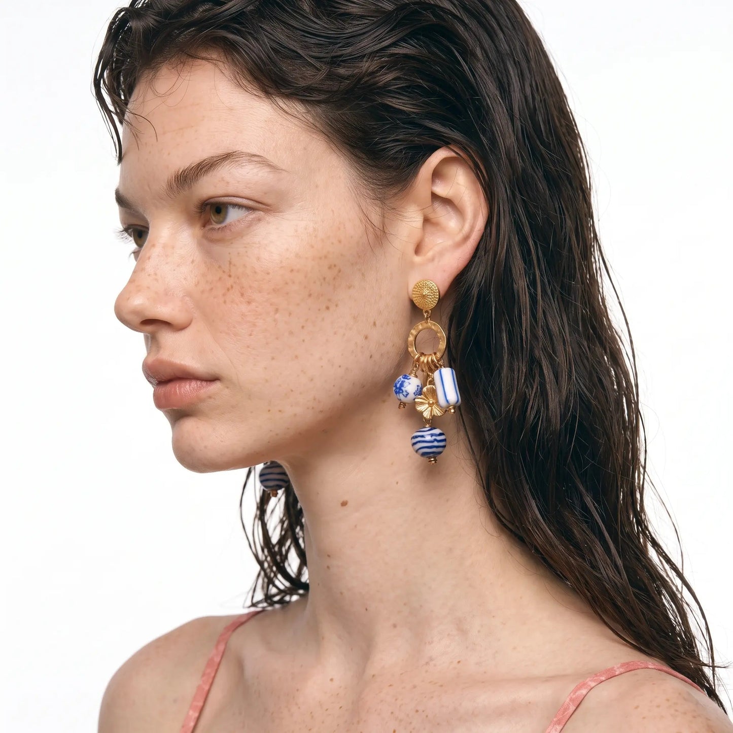 Blue Bloom Talisman Earrings - Voisson