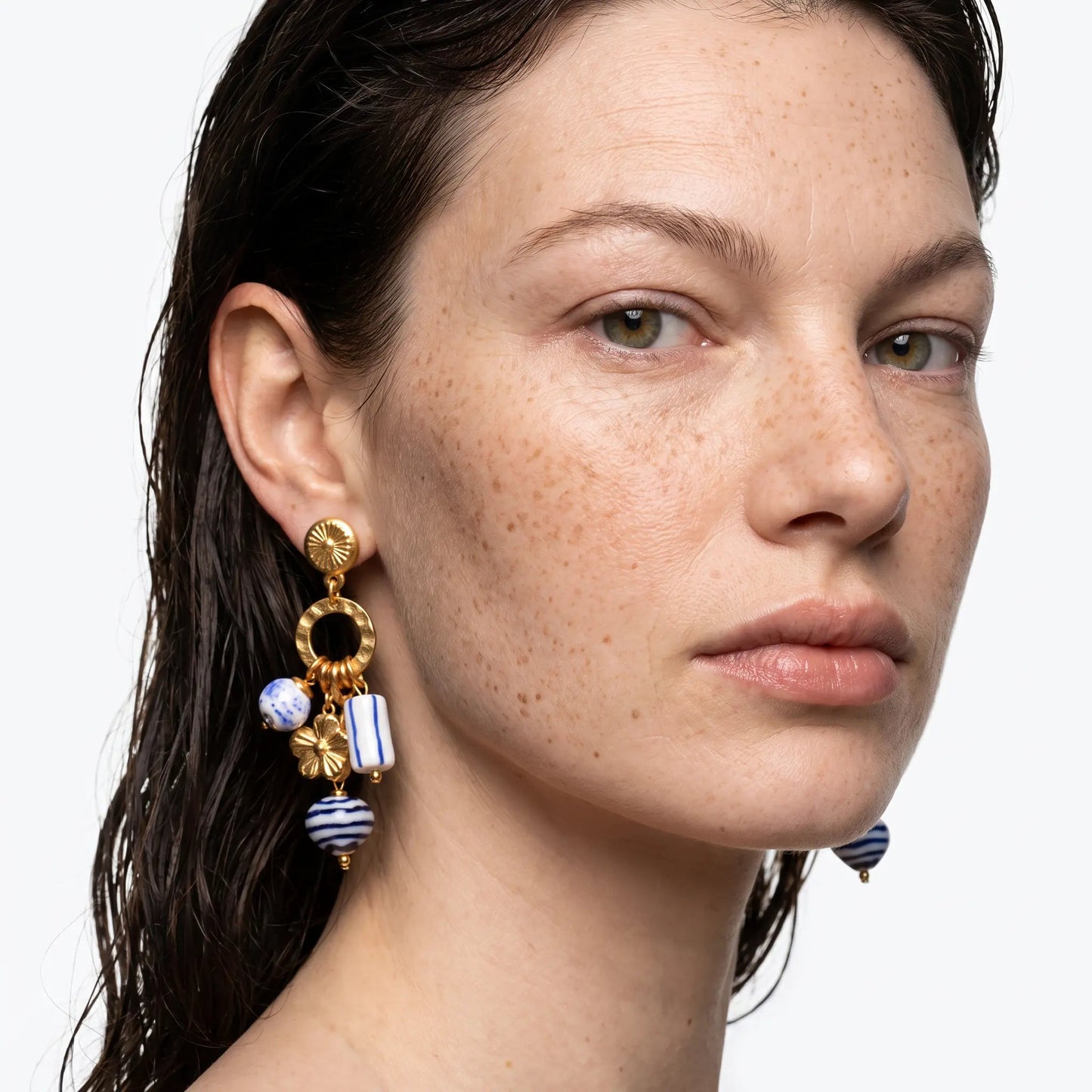 Blue Bloom Talisman Earrings - Voisson