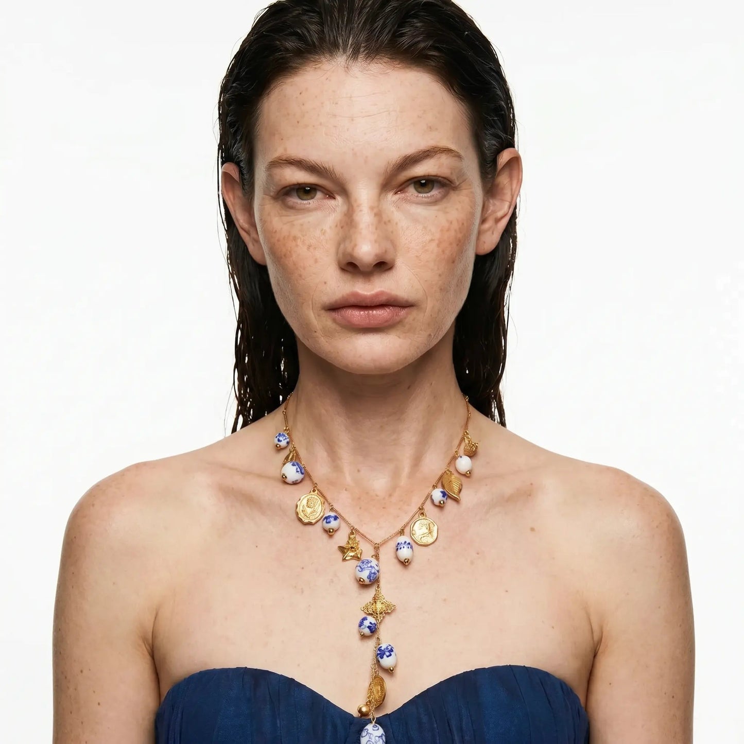 Blue Bloom Talisman Necklace - Voisson