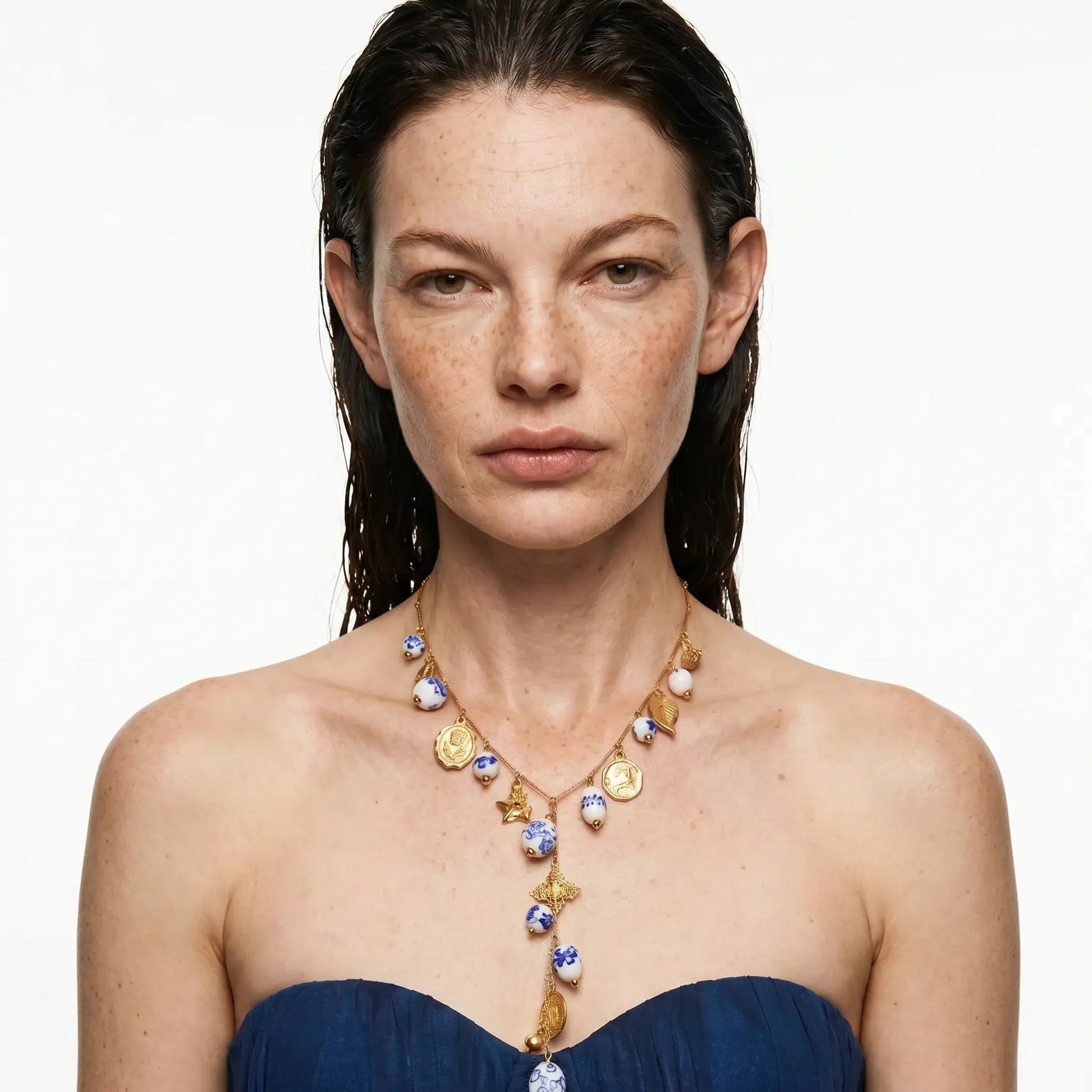 Blue Bloom Talisman Necklace - Voisson