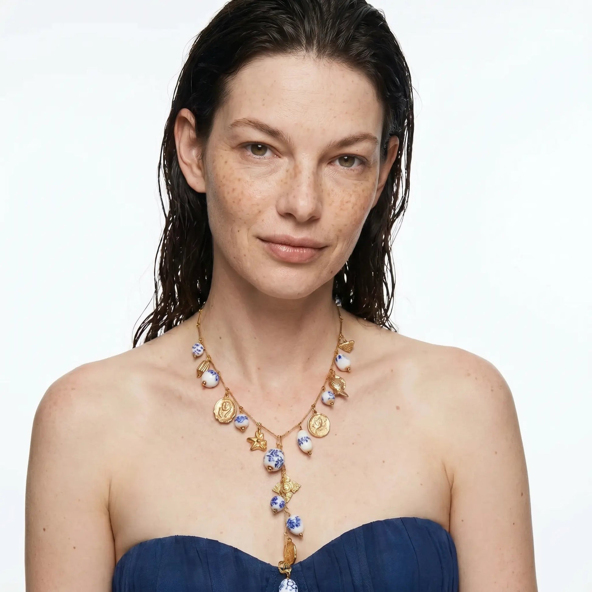 Blue Bloom Talisman Necklace - Voisson