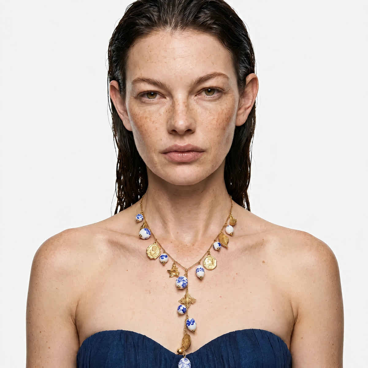 Blue Bloom Talisman Necklace - Voisson