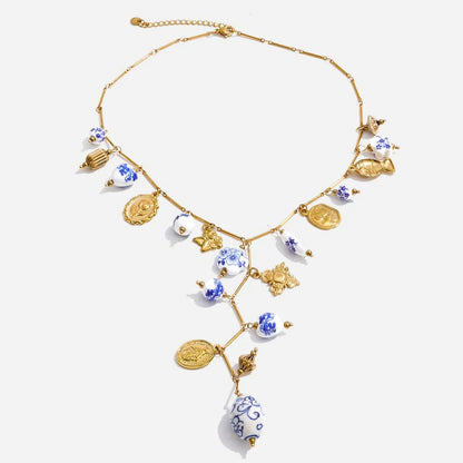 Blue Bloom Talisman Necklace - Voisson