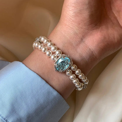 Blue Mirage Pearl Bracelet - Voisson