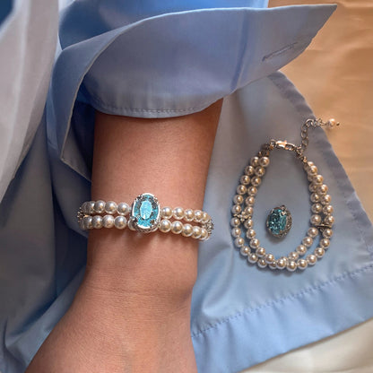 Blue Mirage Pearl Bracelet - Voisson