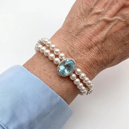Blue Mirage Pearl Bracelet - Voisson