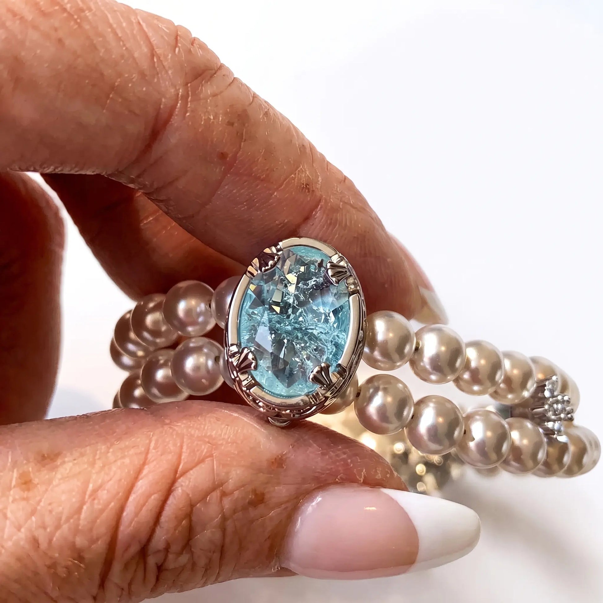 Blue Mirage Pearl Bracelet - Voisson