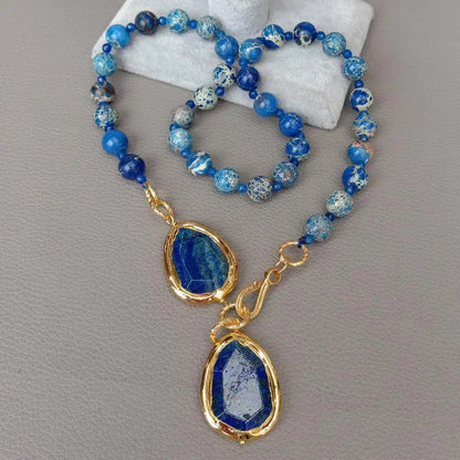Blue Monarch Pendant Necklace - Voisson