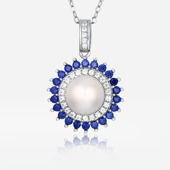 Blue Orbit Pearl Necklace - Voisson