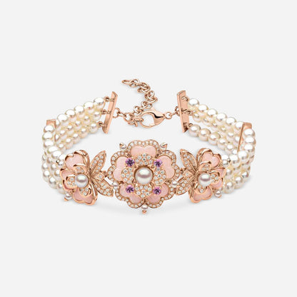 Blush Bloom Pearl Bracelet - Voisson