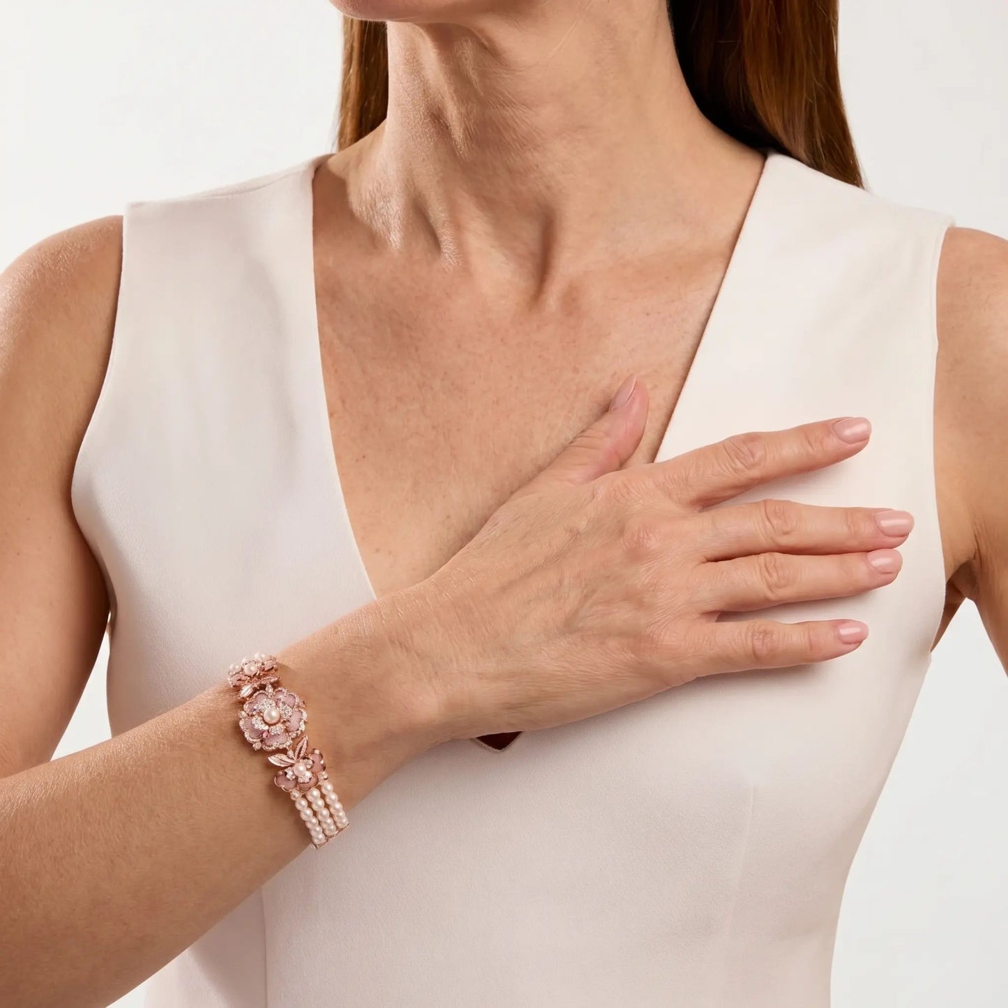 Blush Bloom Pearl Bracelet - Voisson