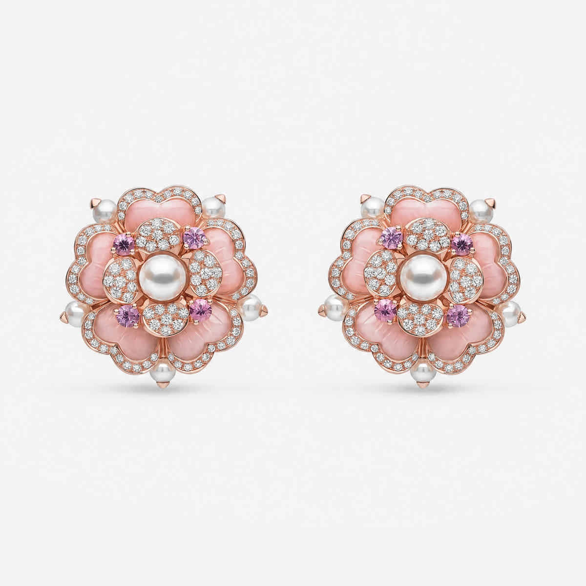 Blush Bloom Pearl Earrings - Voisson