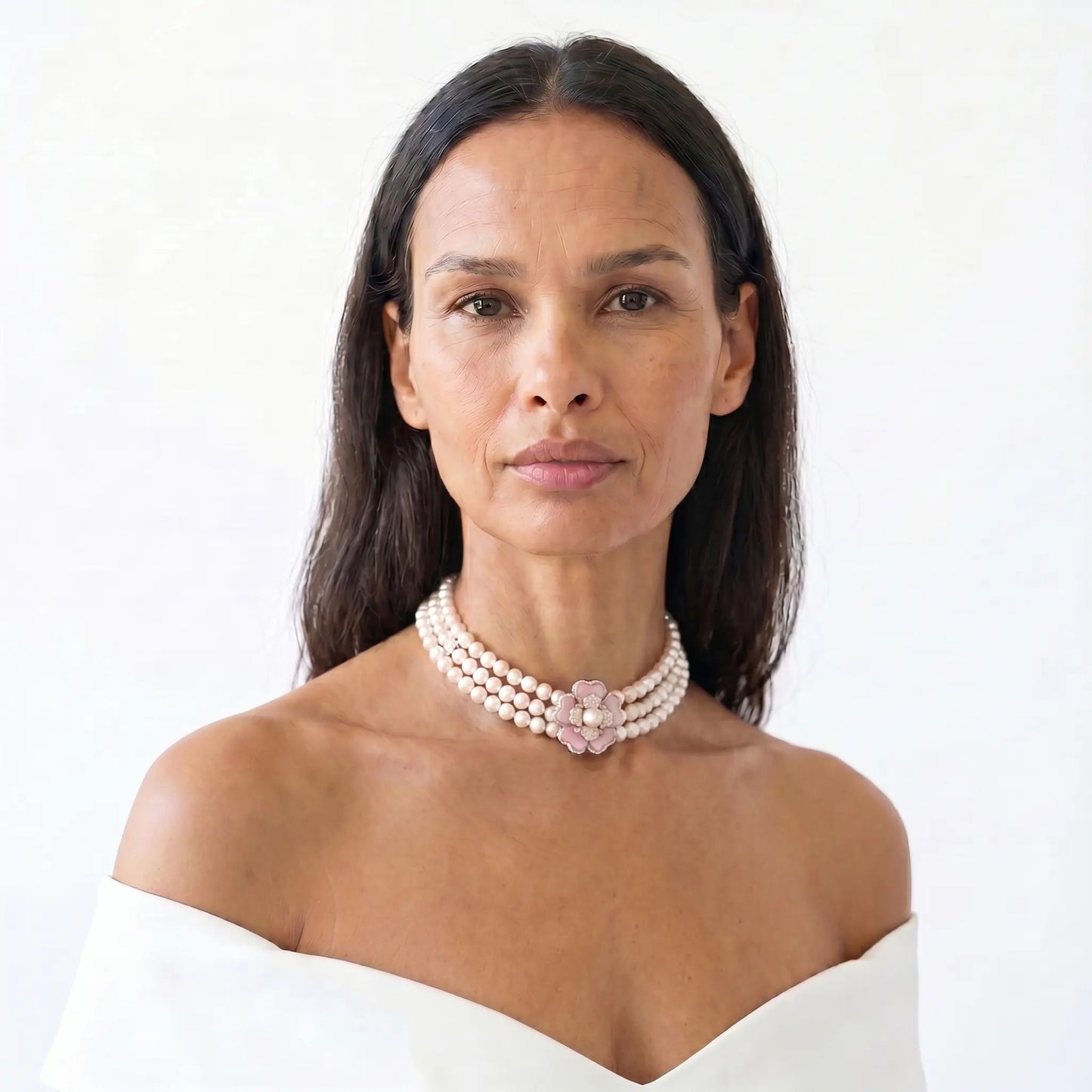 Blush Bloom Pearl Necklace - Voisson