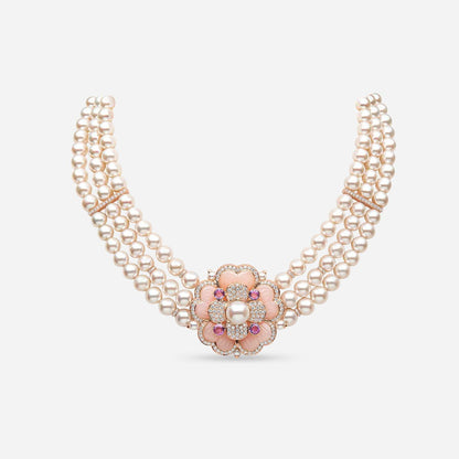 Blush Bloom Pearl Necklace - Voisson